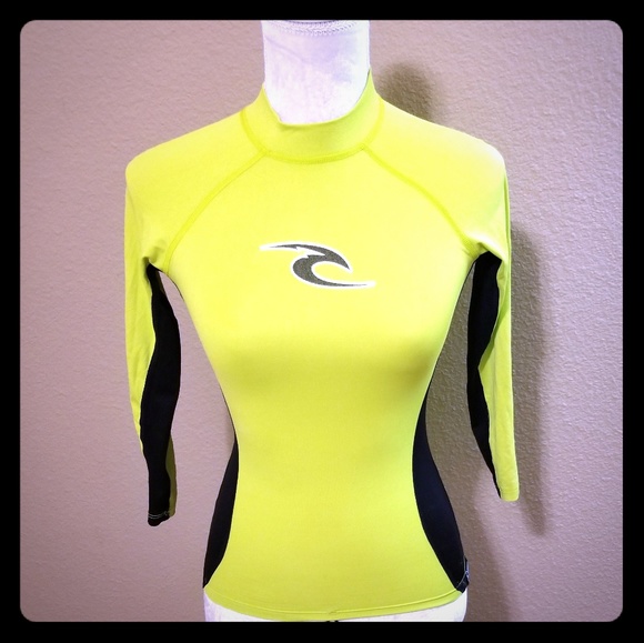 Rip Curl Swim Kids Neongreen Surf Rash Guard Ripcurl Poshmark